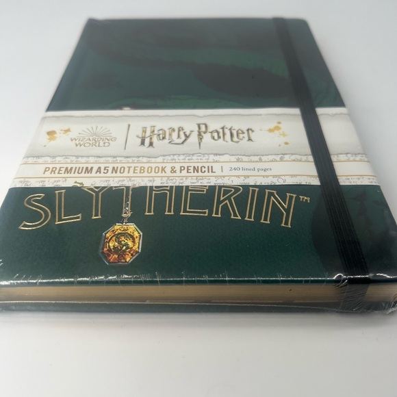 Harry Potter wizarding work slithering green notebook journal with pencil new - Picture 8 of 11